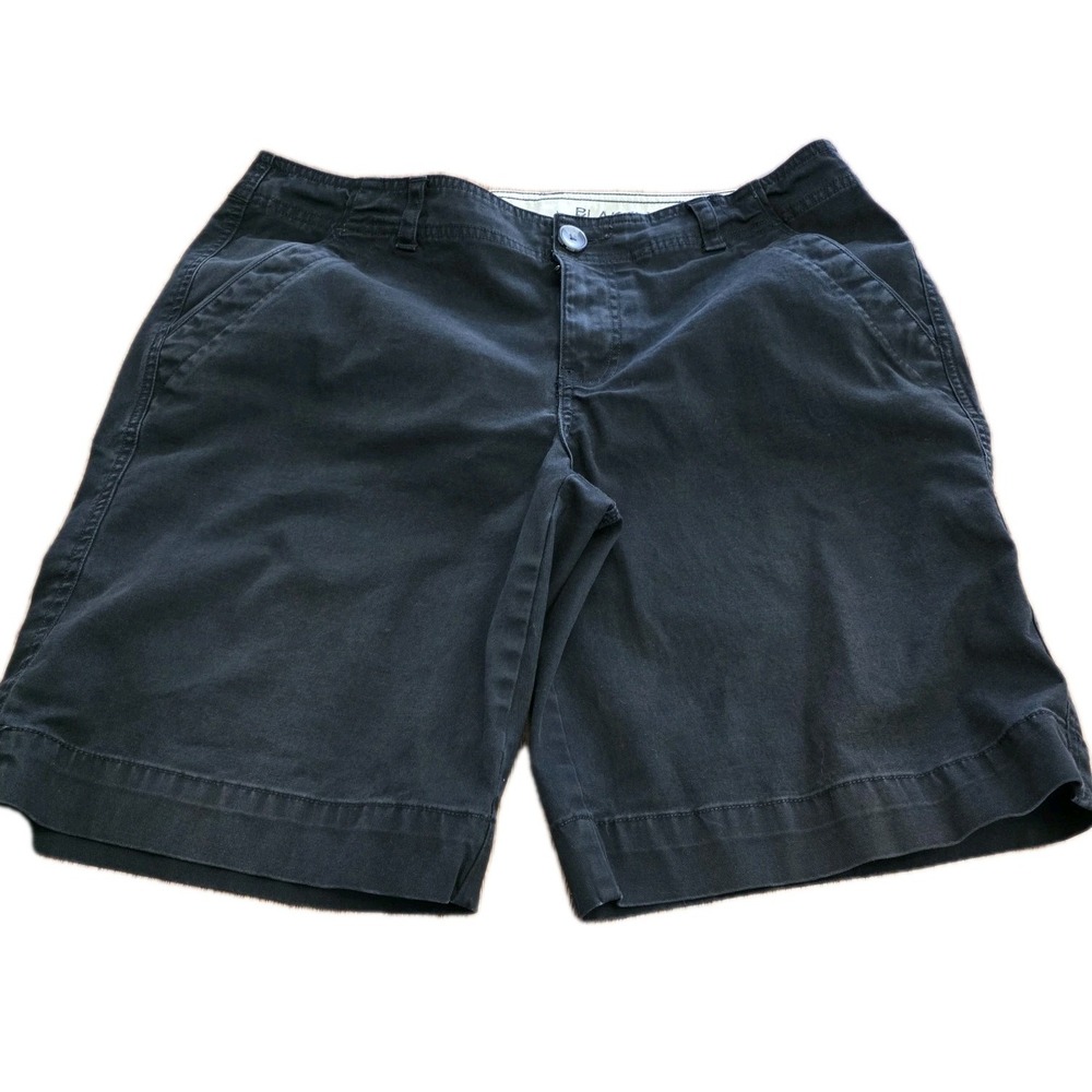 Eddie Bauer Blakely Shorts Women's Size 10 Black 98% Cotton 9" Inseam